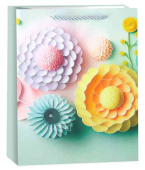 Пакет бумажный XL 31х41см Бумажные цветы Дизайн №2