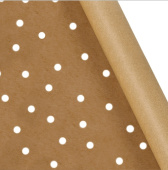 Бумага Крафт рулон 0,7х10м Белый горох 70гр