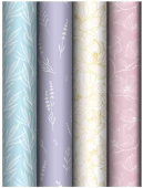 Бумага лист 70х100см Flowers 4 дизайна MESHU