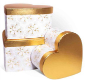 Коробка Сердце 29х28х16см Белый ДБ