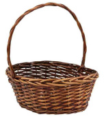 Корзина плетеная с ручкой Ива Коричневый 35х27х12см ВС