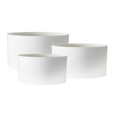 Коробка Цилиндр 18х18см Без крышки Премиум Белый ВС