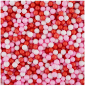 Шарики пенопласт Цветной микс Красный Розовый 6-8мм 10г ВВ