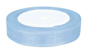 Лента органза 2,5х22,85м Серебристо-голубой ДБ