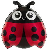 Шар фольга фигура Божья коровка 24" 61см Fm