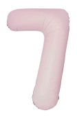 Шар фольга Цифра 40" Fm Пыльная роза Сатин "7" (упак)