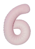 Шар фольга Цифра 40" Fm Пыльная роза Сатин "6" (упак)