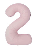 Шар фольга Цифра 40" Fm Пыльная роза Сатин "2" (упак)