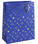 Пакет бумажный L 26х32см Сверкающие звезды Металлик ДБ