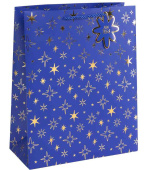 Пакет бумажный XL 31х41см Сверкающие звезды Металлик ДБ