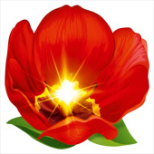 Украшение на скотче Тюльпан Праздник (20шт)