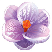 Украшение на скотче Крокус синий Праздник (20шт)