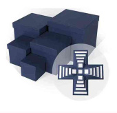 Коробка WOW - Сюрприз 21х21х21см Текстура рогожки Синий ДБ