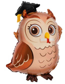 Шар 26"66 см, фольга Сова-выпускник