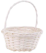 Корзина плетеная с ручкой Ива Белая 26х20х30см Миррэй