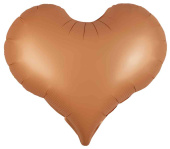 Шар фольга без рисунка 24" FL Сердце Люкс Сатин Розовое Золото