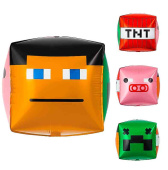 Шар фольга с рисунком 22" 56см FL Куб Пиксели Герои