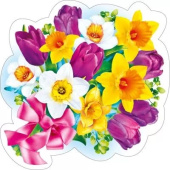 Украшение на скотче Весенний букет (10шт) МирП