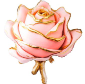 Шар фольга фигура GLAM Роза объемная розовая 29" 71см FL (упак)