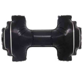 Шар фольга фигура Гантеля черная 37" 94см FL (упак)