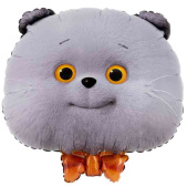 Шар фольга фигура Кот Басик (голова) 22" 55см ВЗ (упак)