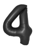 Шар фольга Цифра 40" Fm Slim Черный Сатин "4" 901914SN 1207-6426 (упак)