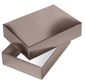 Коробка складная 25х18х6см METALLIC Коричневая Ккс-03404 Хатбер