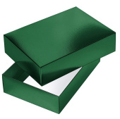 Коробка складная 25х18х6см METALLIC Зеленая Ккс-03407 Хатбер