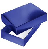 Коробка складная 25х18х6см METALLIC Синяя Ккс-03409 Хатбер