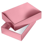 Коробка складная 25х18х6см METALLIC Розовая Ккс-03418 Хатбер