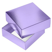 Коробка складная 18х18х6см METALLIC Фиолетовая Ккс-03420 Хатбер