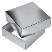 Коробка складная 18х18х6см METALLIC Серебро Ккс-03426 Хатбер