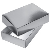 Коробка складная 25х18х6см METALLIC Серебро Ккс-03426 Хатбер