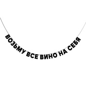 Гирлянда 180-220 см, на шнуре Возьму все вино на себя