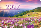 Календарь 2027 карманный Пейзаж с цветущими крокусами (20шт) Праздник
